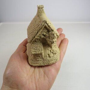Tan House Miniature Figure numbered, unsigned 3 1/2" tall